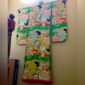 Vintage Wedding Kimono 👘 Crane and floral design
